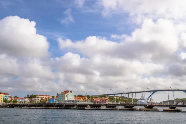 Słynna Pastelowa Architektura Wyspy Curacao Antyle Holenderskie — Zdjęcie stockowe