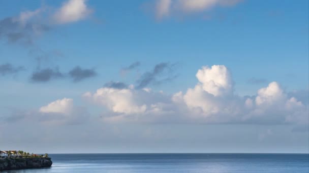 Χρόνος Lapse Κινούμενα Σύννεφα Πάνω Από Την Καραϊβική Θάλασσα — Αρχείο Βίντεο