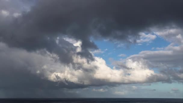 Lapso Tiempo Con Nubes Movimiento Sobre Mar Caribe — Vídeo de stock