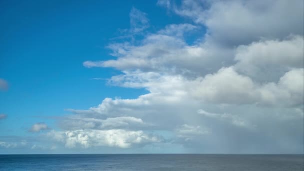 Tijdsverloop Met Bewegende Wolken Boven Caribische Zee — Stockvideo