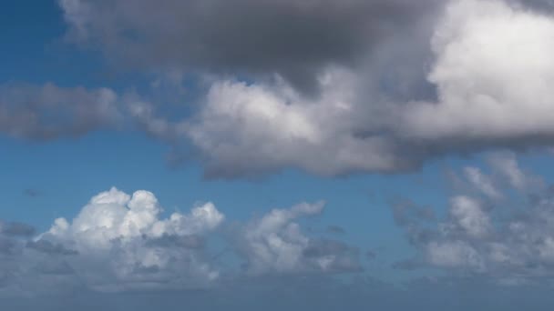 Timpul Scurge Nori Mișcare Peste Marea Caraibelor — Videoclip de stoc