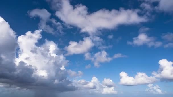 Прошло Время Движущимися Облаками Над Карибским Морем — стоковое видео