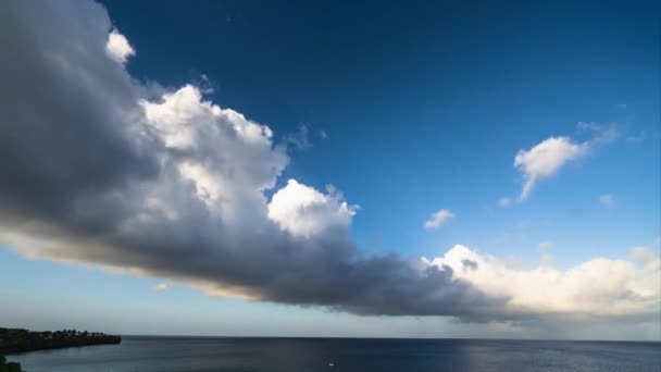 Time Lapse Con Nubes Movimiento Sobre Mar Caribe — Vídeo de stock