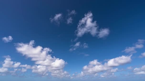 Прошло Время Движущимися Облаками Над Карибским Морем — стоковое видео