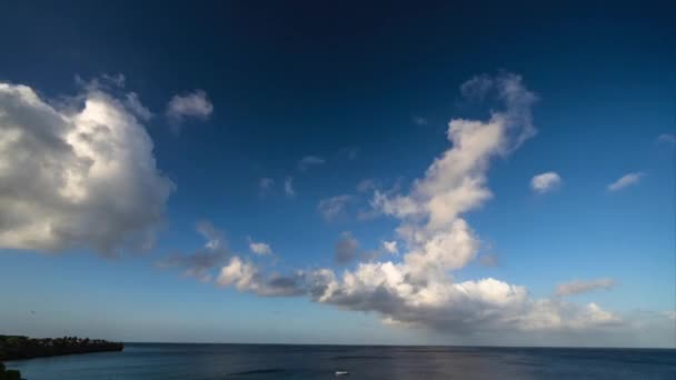 Time Lapse Con Nubes Movimiento Sobre Mar Caribe — Vídeo de stock
