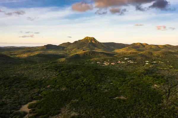 Uitzicht Vanuit Lucht Boven Het Landschap Van Curacao Het Caribisch — Stockfoto