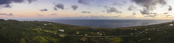 Widok Lotu Ptaka Nad Scenerią Curacao Karaiby Oceanem Pięknym Niebem — Zdjęcie stockowe