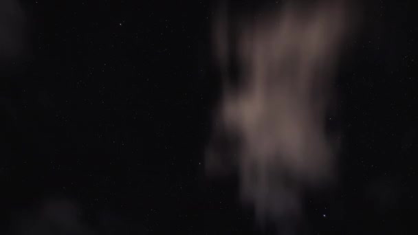 Időeltolódás Éjszakai Égbolton Csillagokkal Műholdakkal Perseid Meteoritokkal — Stock videók