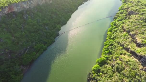 Вид Воздуха Над Пейзажем Кюрасао Карибского Бассейна Океаном Побережьем — стоковое видео