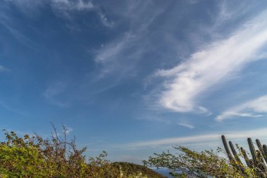 Karayipler 'de bir adada gökyüzü manzarası