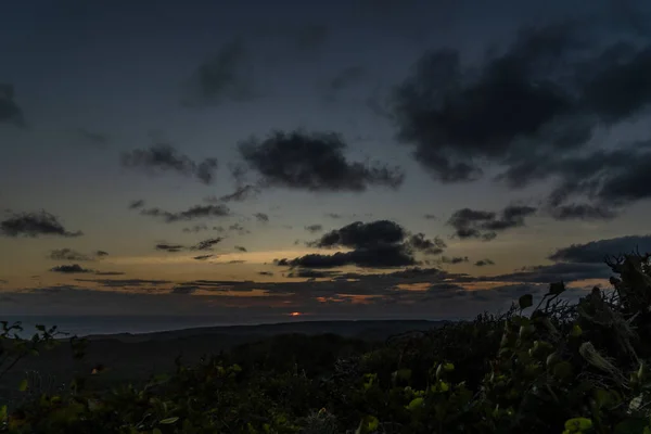 Живописный Вид Небо Облаками Острове Карибском Море — стоковое фото