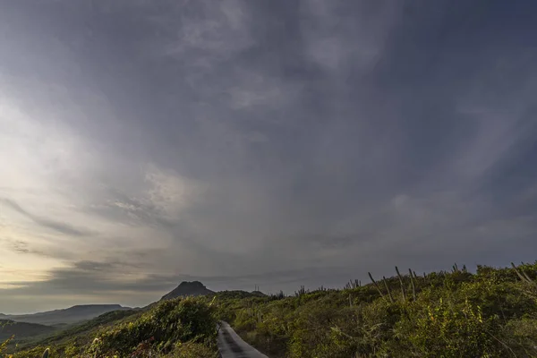 Scenic View Sunset Sky Island Caribbean — Stock Photo, Image