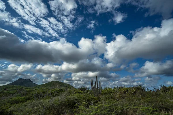 Scénický Pohled Oblohu Mraky Ostrově Karibiku — Stock fotografie