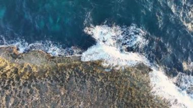 Römorkör sahili - Curacao - Turkuaz su, uçurum, plaj ve güzel mercan resifleriyle Karayip Denizi