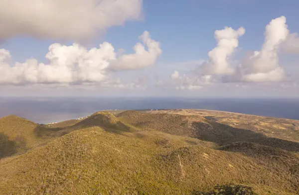 stock image Picturesque aerial view over the scenery on an island in the Caribbean