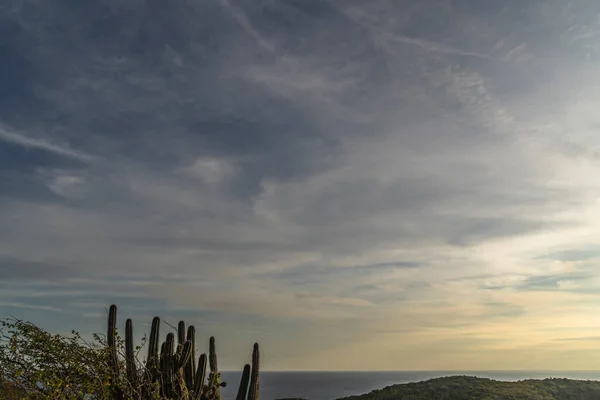 Vue Panoramique Ciel Couchant Sur Une Île Des Caraïbes — Photo