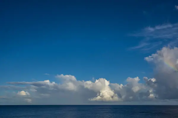 Vista Panorámica Del Arco Iris Las Nubes Caribe — Foto de Stock