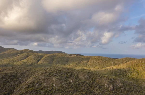 Vista Aérea Pitoresca Sobre Paisagem Uma Ilha Caribe — Fotografia de Stock