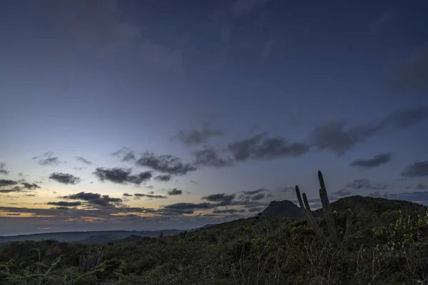 Vista Panorâmica Céu Com Nuvens Ilha Caribe — Fotografia de Stock