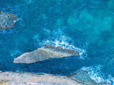 Karayip kıyılarının şablonu - hava manzarası - üst çekim