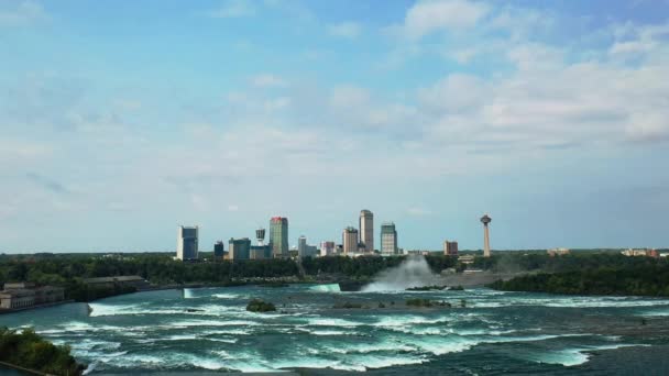 Vue Aérienne Horizon Niagara Falls Ontario Canada — Video