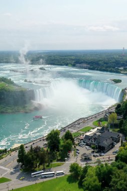 Niagara Şelalesi, Ontario, Kanada 'daki Horseshoe Şelalesi' nin dikey havası.