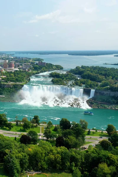 stock image An aerial vertical of the American Falls at Niagara Falls, United States