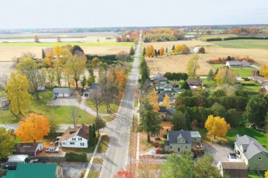 Vittorio, Ontario, Kanada 'nın Sonbaharda Hava Sahnesi