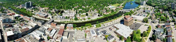 Ein Luftbild Von Cambridge Ontario Kanada Einem Schönen Tag — Stockfoto
