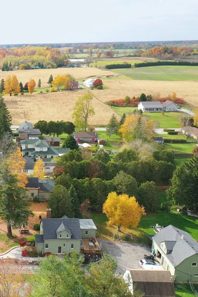 Aerial Vertical Scene Vittorio Ontario Canada Fall — Stock Photo, Image
