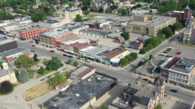 Woodstock, Ontario, Kanada 4K 'nın hava hızlandırılmış görüntüsü