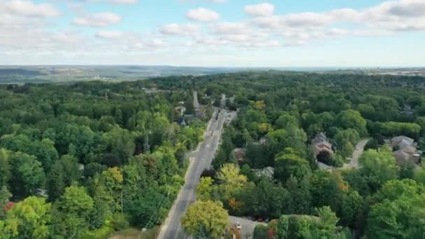 Luftaufnahme Von Ancaster Ontario Kanada Frühherbst — Stockvideo