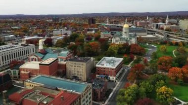 Hartford, Connecticut, ABD 'nin 4K ufuk çizgisi.