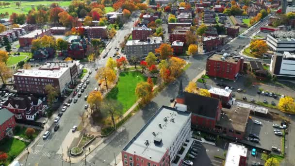 Aerial Hyperlapse Hartford Connecticut Stany Zjednoczone — Wideo stockowe