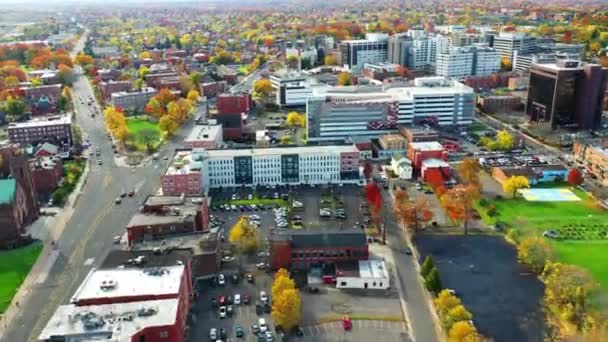 Luftaufnahme Von Hartford Connecticut Usa Herbst — Stockvideo