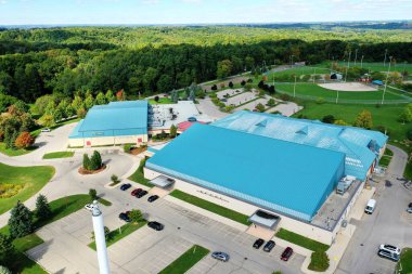 Ancaster, Ontario, Kanada - 15 Temmuz 2022: Ancaster, Ontario, Kanada 'da bir Morgan Firestone Arena antini