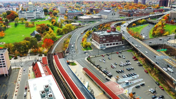 Antenn Hartford Connecticut United States Motorväg — Stockfoto