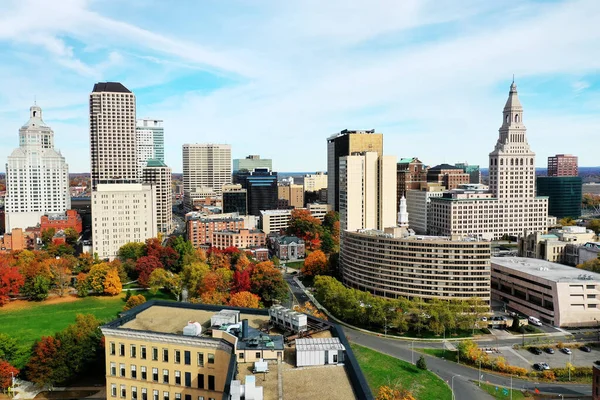 Aerial Hartford Connecticut United States Fall — Stock Photo, Image