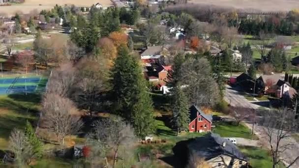 Luftaufnahme Von New Dundee Ontario Kanada Schönen Tag — Stockvideo