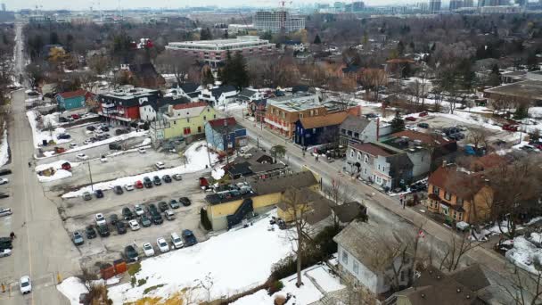 Aerial Scene Markham Ontario Canada Winter — Stock Video