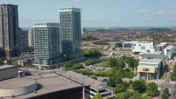 Aerial Hyperlapse View Mississauga Ontario Canada Downtown — Stock Video