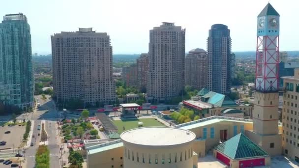 Aerial Hyperlapse Mississauga Ontario Canada City Center — Stock Video