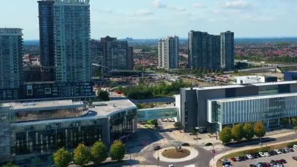 Aerial Hyperlapse View Mississauga Ontario Canada Cityscape — Stock Video