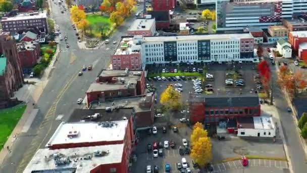 Aerial Hyperlapse View Hartford Connecticut United States Fall — Vídeo de stock
