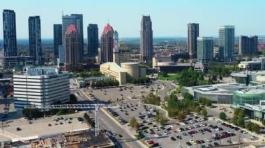 Aerial hyperlapse view of Mississauga, Ontario, Canada 4K