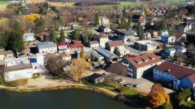 Wellesley, Ontario, Canada- October 20, 2022: Aerial hyperlapse view of Wellesley, Ontario, Canada 4K
