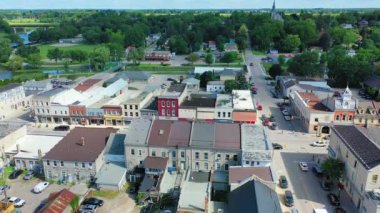 Aerial scene of St Marys, Ontario, Canada 4K