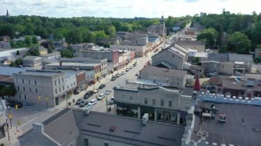 Aerial scene of St Marys, Ontario, Canada on a fine day 4K