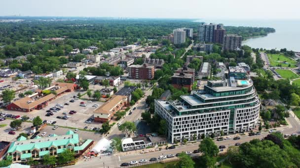 Aerial View Commercial Area Oakville Ontario Canada — Video Stock