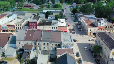 Aerial of St Marys, Ontario, Canada on a fine day 4K